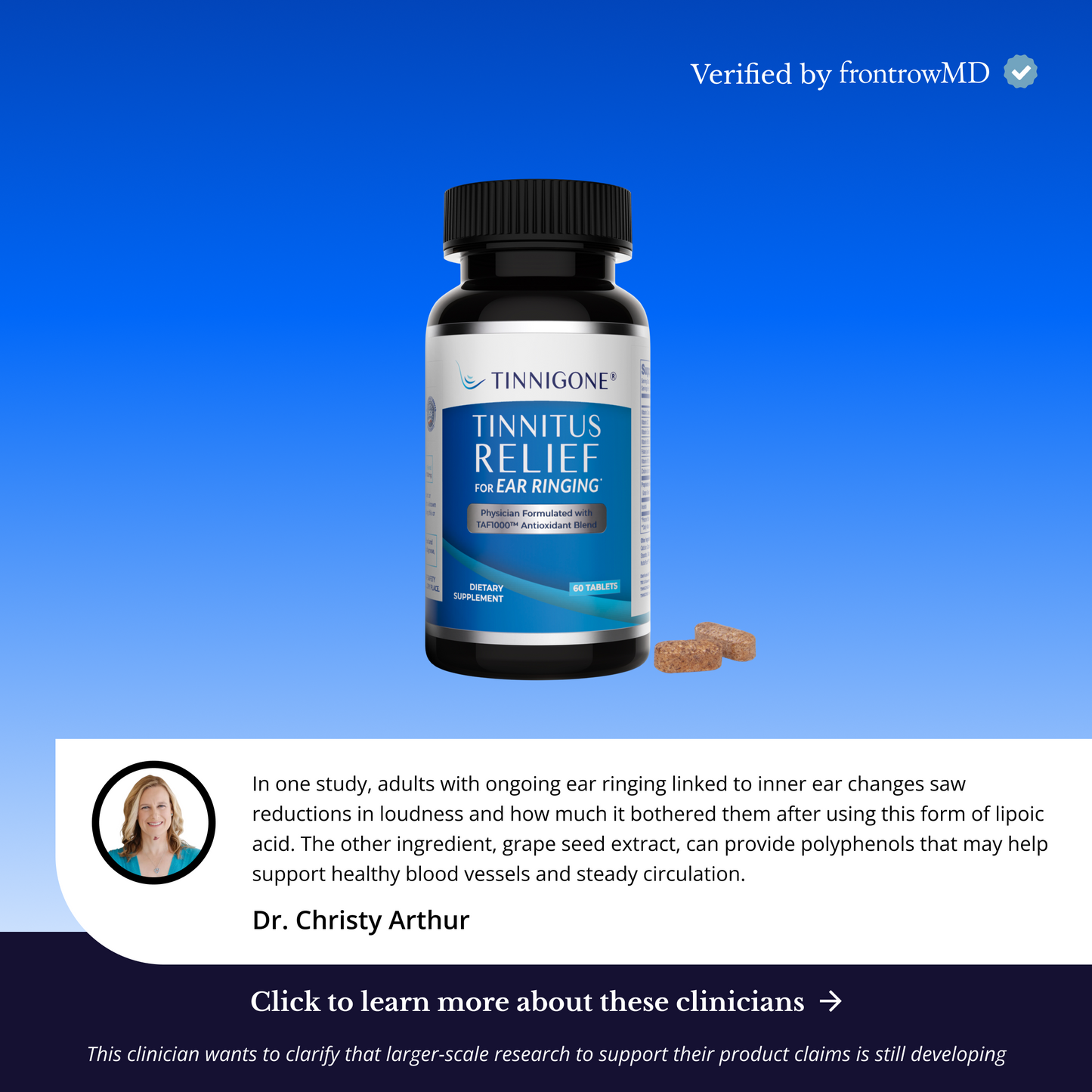 Tinnigone® Ear Ringing Supplement